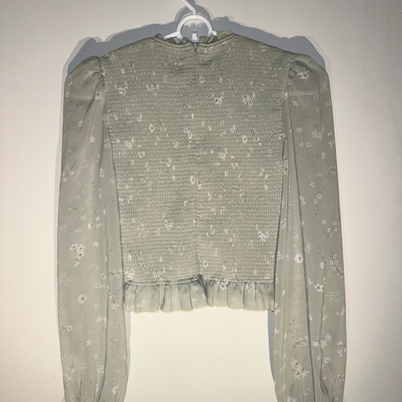 Aritzia Wilfred Light Green Tempest Blouse - Picture 3 of 7